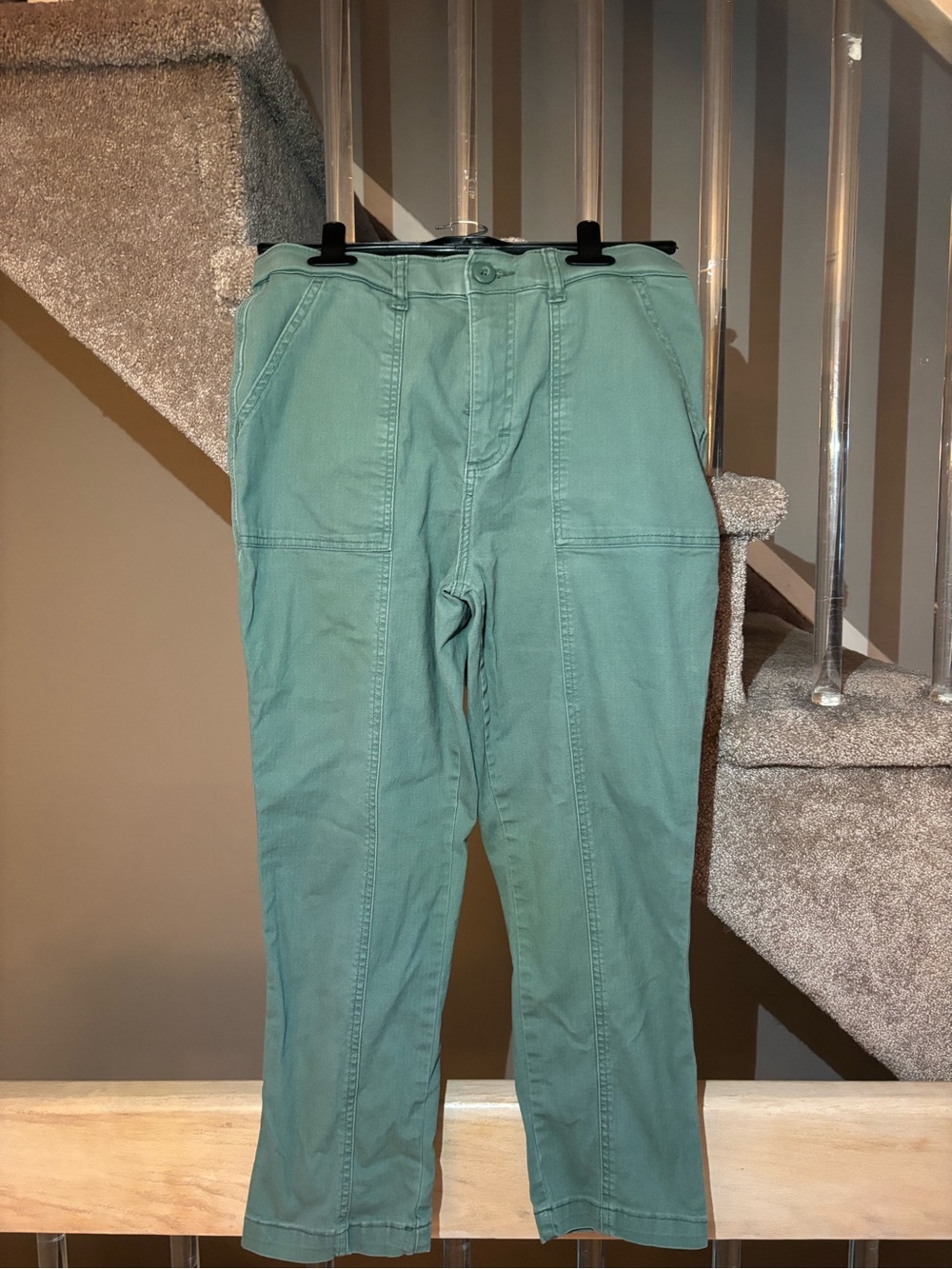 Lee Women’s Straight Leg Regular Fit High Rise Jeans in Sage Green
